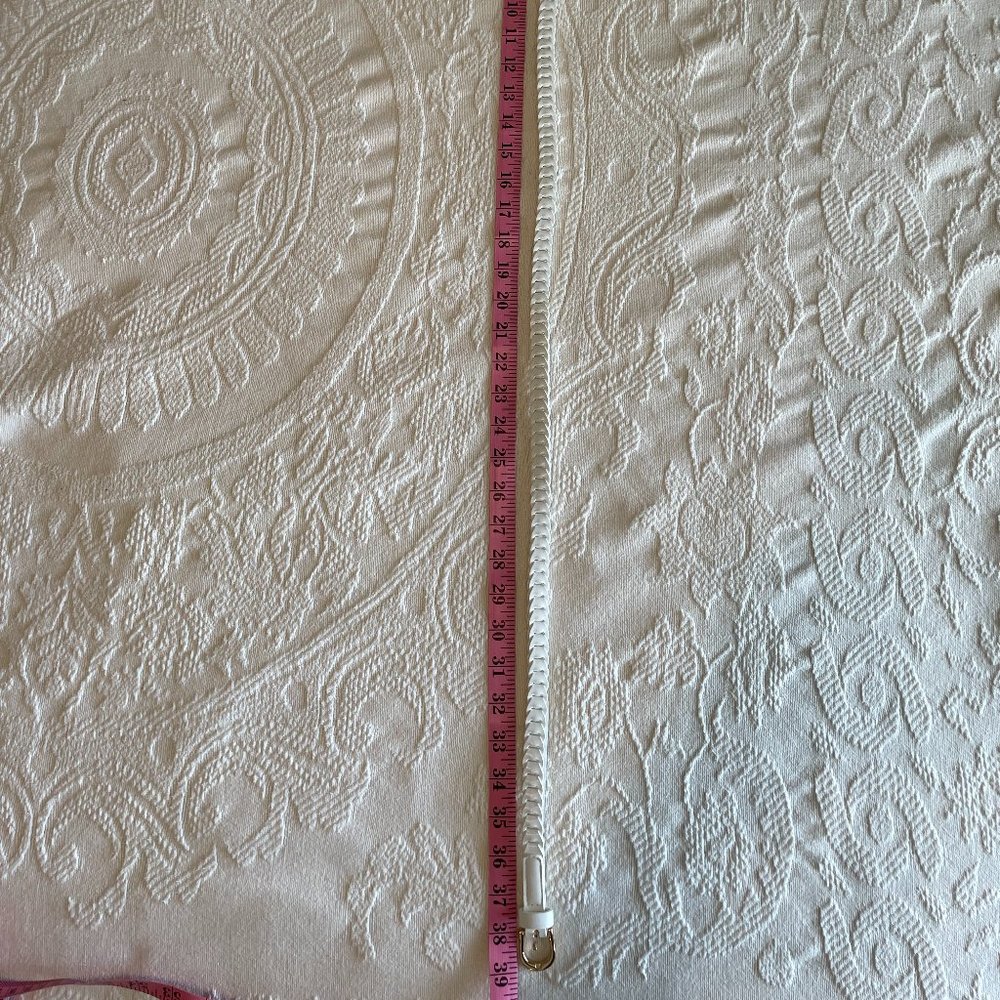 NWT! Ann Taylor braided belt, white, XS